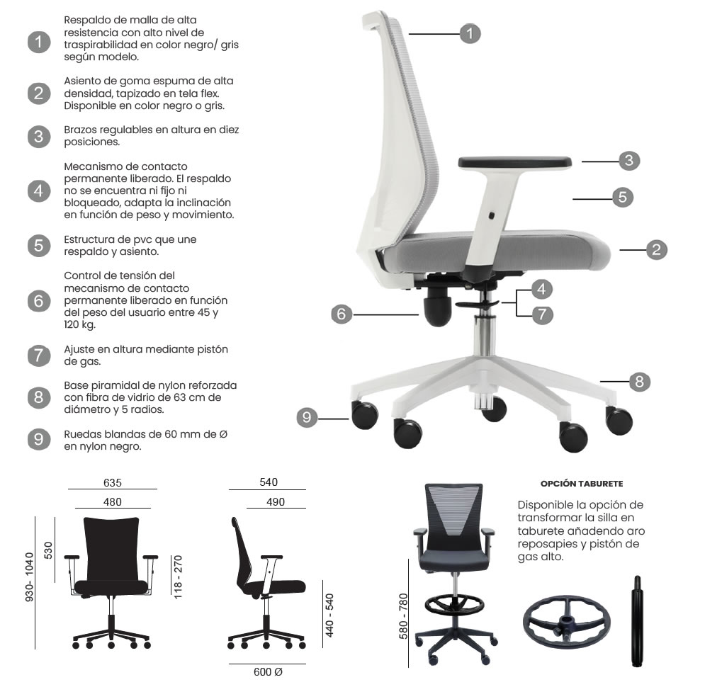 Silla-Tirana-caracteristicas